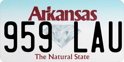 AR license plate 959LAU