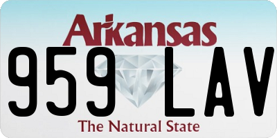 AR license plate 959LAV