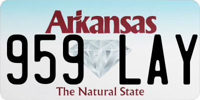 AR license plate 959LAY