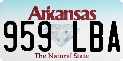 AR license plate 959LBA