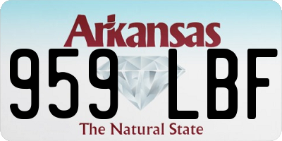 AR license plate 959LBF