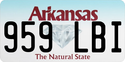 AR license plate 959LBI