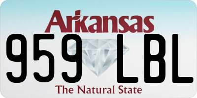 AR license plate 959LBL