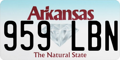 AR license plate 959LBN