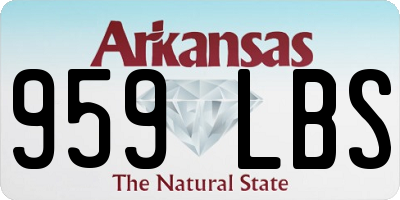 AR license plate 959LBS
