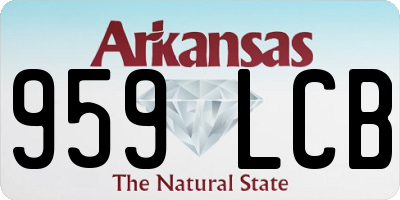 AR license plate 959LCB