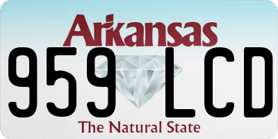 AR license plate 959LCD