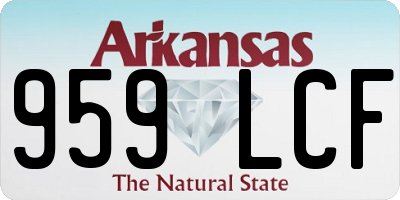 AR license plate 959LCF