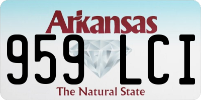 AR license plate 959LCI