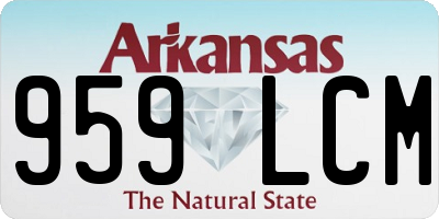 AR license plate 959LCM