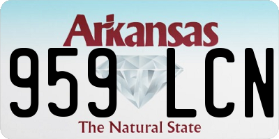 AR license plate 959LCN