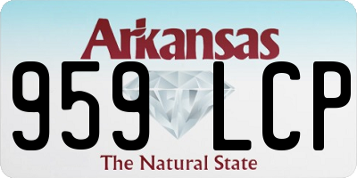 AR license plate 959LCP