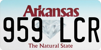 AR license plate 959LCR