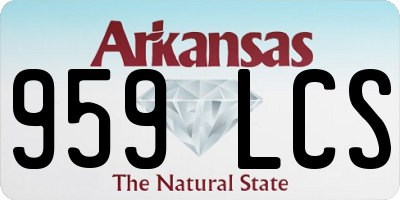 AR license plate 959LCS