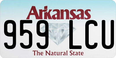 AR license plate 959LCU