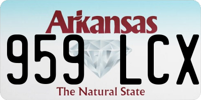 AR license plate 959LCX