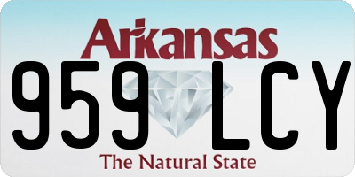 AR license plate 959LCY