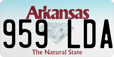AR license plate 959LDA
