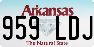 AR license plate 959LDJ