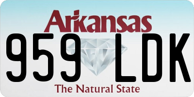 AR license plate 959LDK