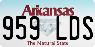 AR license plate 959LDS