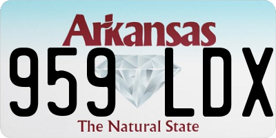 AR license plate 959LDX