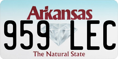 AR license plate 959LEC