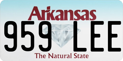 AR license plate 959LEE