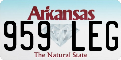 AR license plate 959LEG