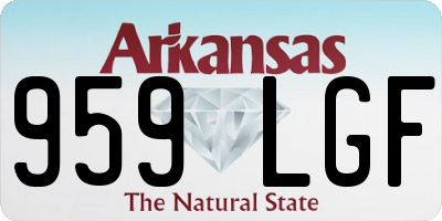 AR license plate 959LGF