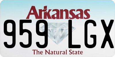 AR license plate 959LGX