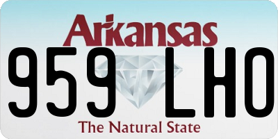 AR license plate 959LHO
