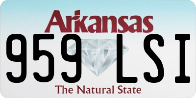 AR license plate 959LSI