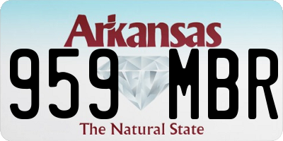 AR license plate 959MBR