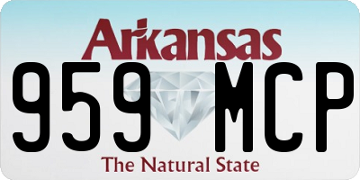 AR license plate 959MCP