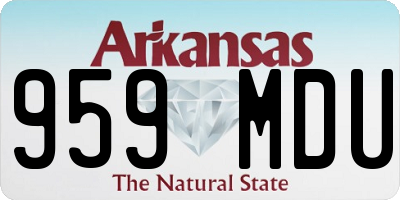 AR license plate 959MDU