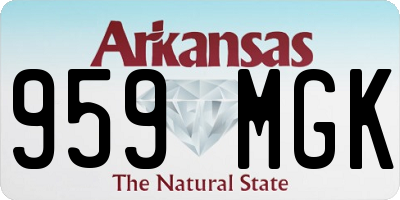 AR license plate 959MGK