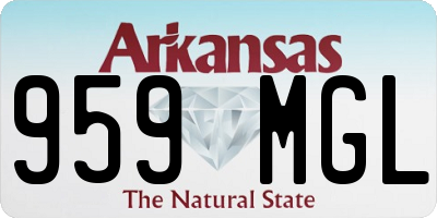 AR license plate 959MGL