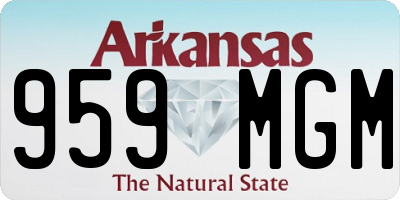 AR license plate 959MGM