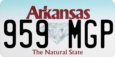 AR license plate 959MGP