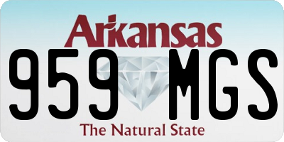 AR license plate 959MGS