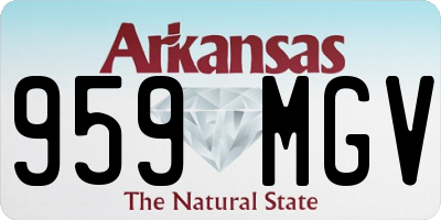 AR license plate 959MGV