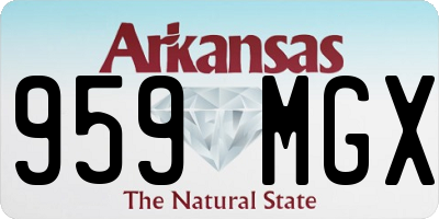 AR license plate 959MGX