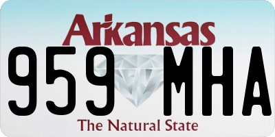 AR license plate 959MHA