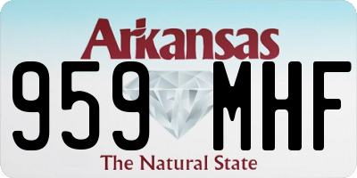 AR license plate 959MHF