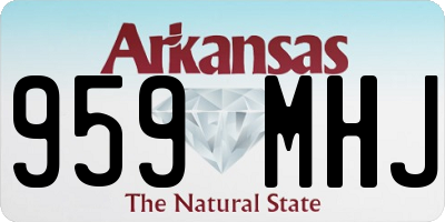 AR license plate 959MHJ
