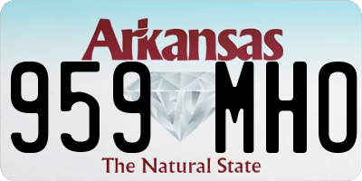 AR license plate 959MHO