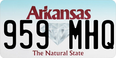 AR license plate 959MHQ