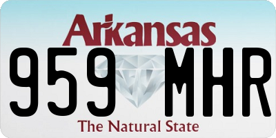 AR license plate 959MHR