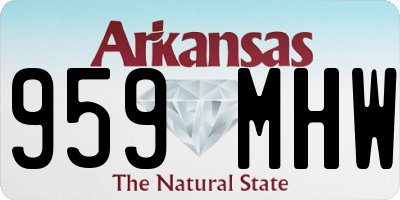 AR license plate 959MHW